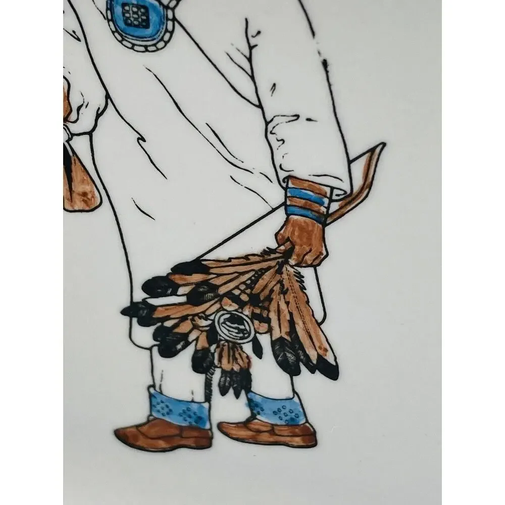 Ceramic Kachina Recipe Card Note Greeting Holder Clip Desk Southwest Native Amer
